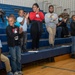 US Air Force Honor Guard Drill Team performs for local children