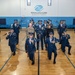 US Air Force Honor Guard Drill Team performs for local children