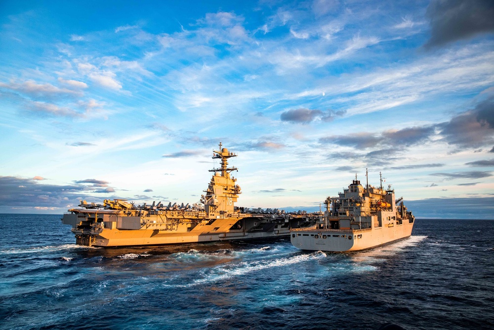 USS Ramage Conducts Replenishment-At-Sea