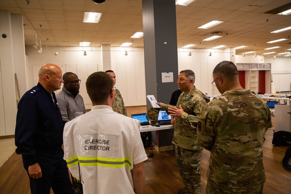 U.S. Army Maj. Gen. Van, Joint Task Force Civil Support commanding general, explains importance of geospatial tools