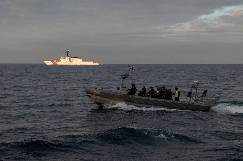 USCGC Hamilton conducts joint tactical training with the Finnish Border Guard in the Baltic Sea