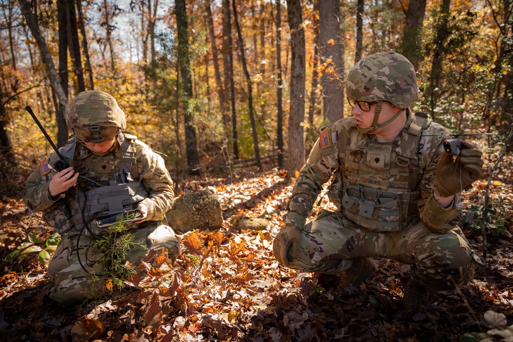 Soldiers Prepare to Launch Soldier-Borne Sensor During Soldier Touch Point