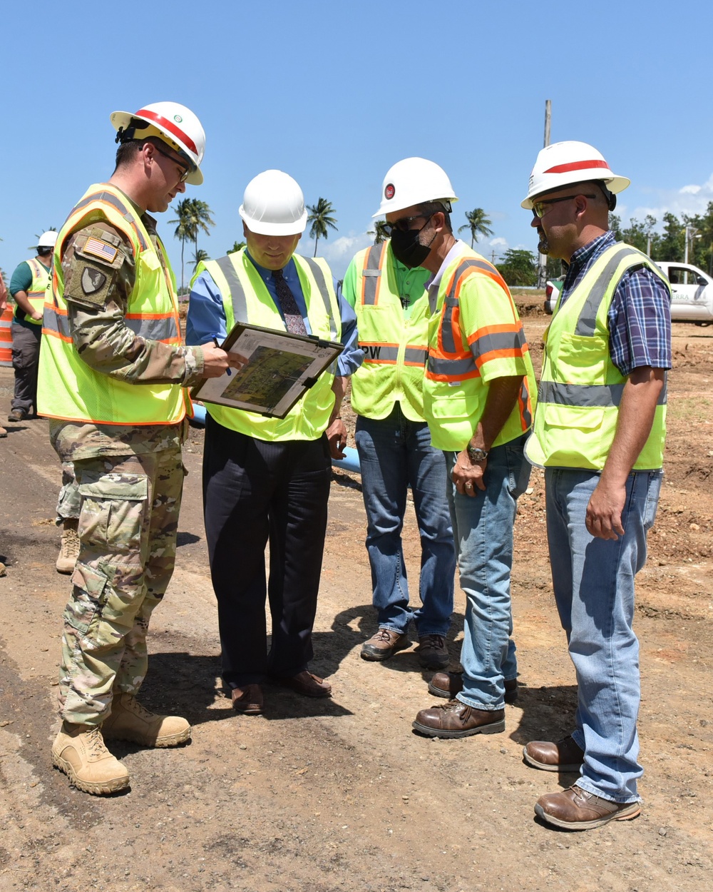 The Assistant Chief of the Army Reserve (ACAR), Stephen Austin, visited USAG Fort Buchanan June 7-8, 2022 as part of an Installation Resiliency Tour. The tour included an overview of various energy efficient and sustainability initiatives such as the sola