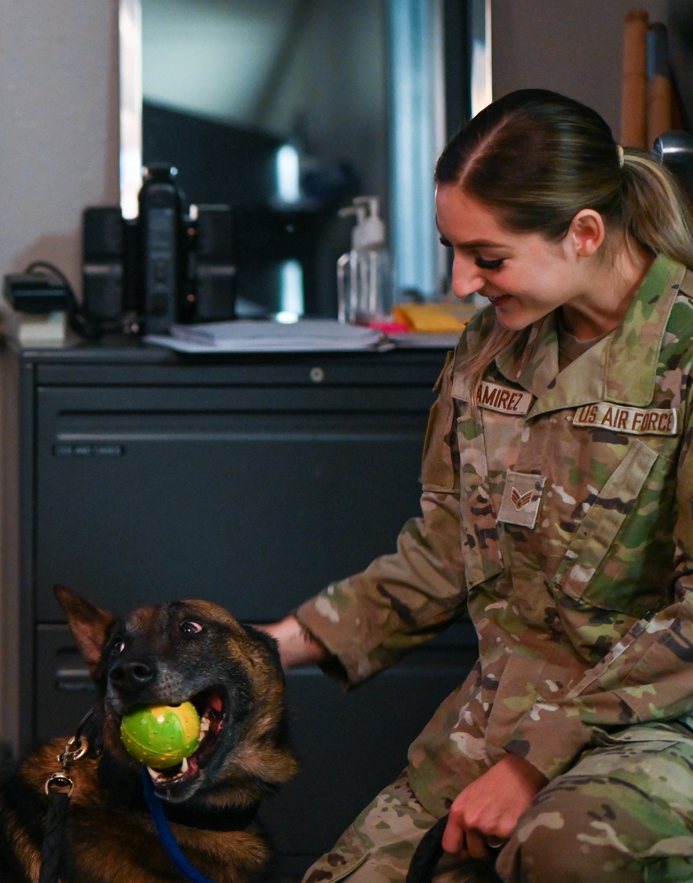 Behind the scenes: Military working dog picture day