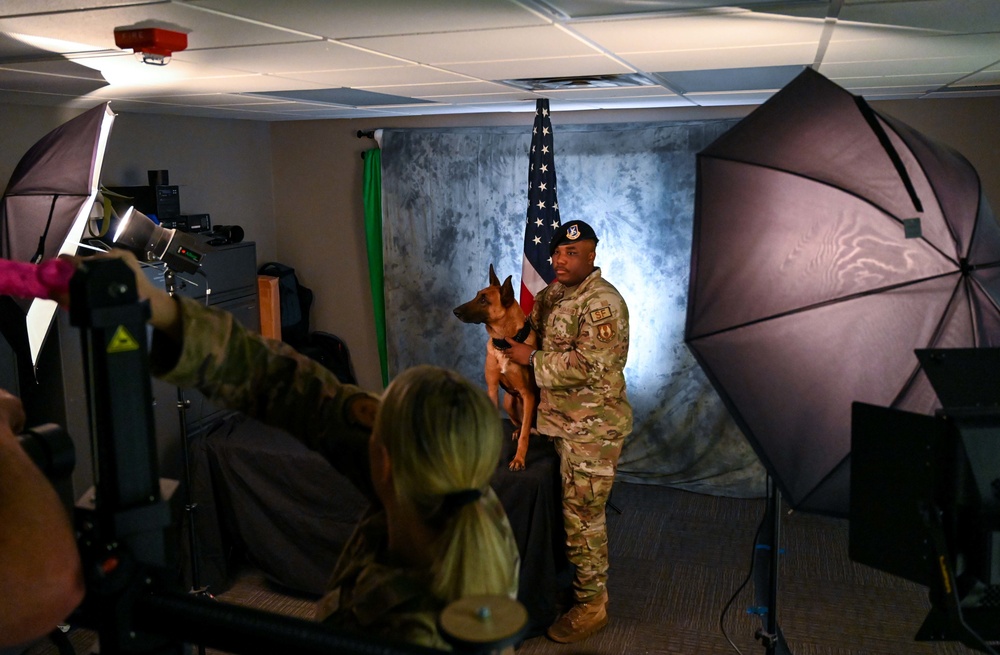 Behind the scenes: Military working dog picture day