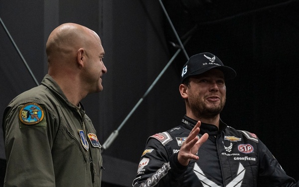 NASCAR's Erik Jones and Formula Drift's Amanda Sorensen visit Goldwater Air National Guard Base in Phoenix