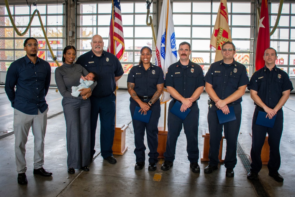 APG first responders honored after delivering a baby