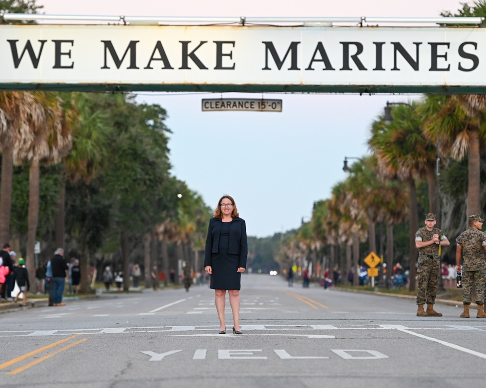 USNCC President Visits Parris Island as Parade Reviewing Official