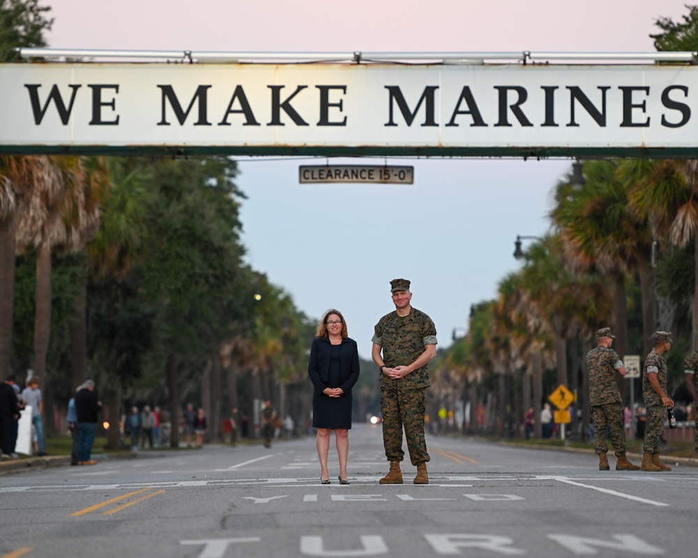 USNCC President Visits Parris Island as Parade Reviewing Official