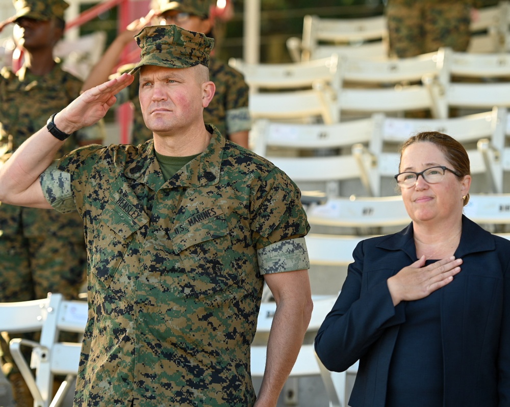 USNCC President Visits Parris Island as Parade Reviewing Official