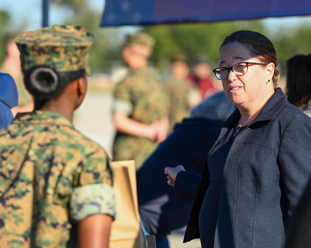 USNCC President Visits Parris Island as Parade Reviewing Official