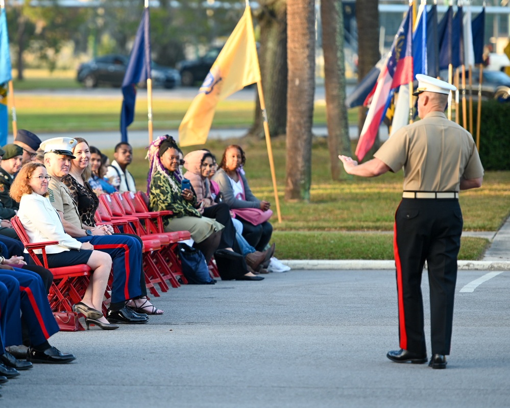 USNCC President Visits Parris Island as Parade Reviewing Official