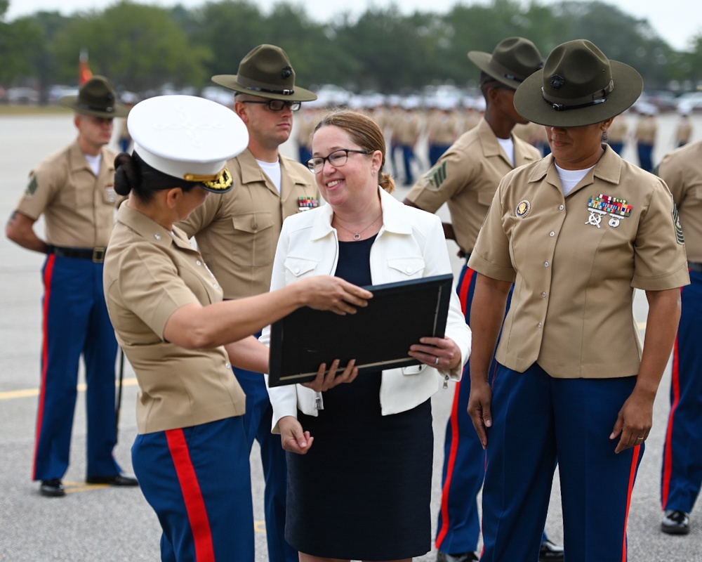 USNCC President Visits Parris Island as Parade Reviewing Official