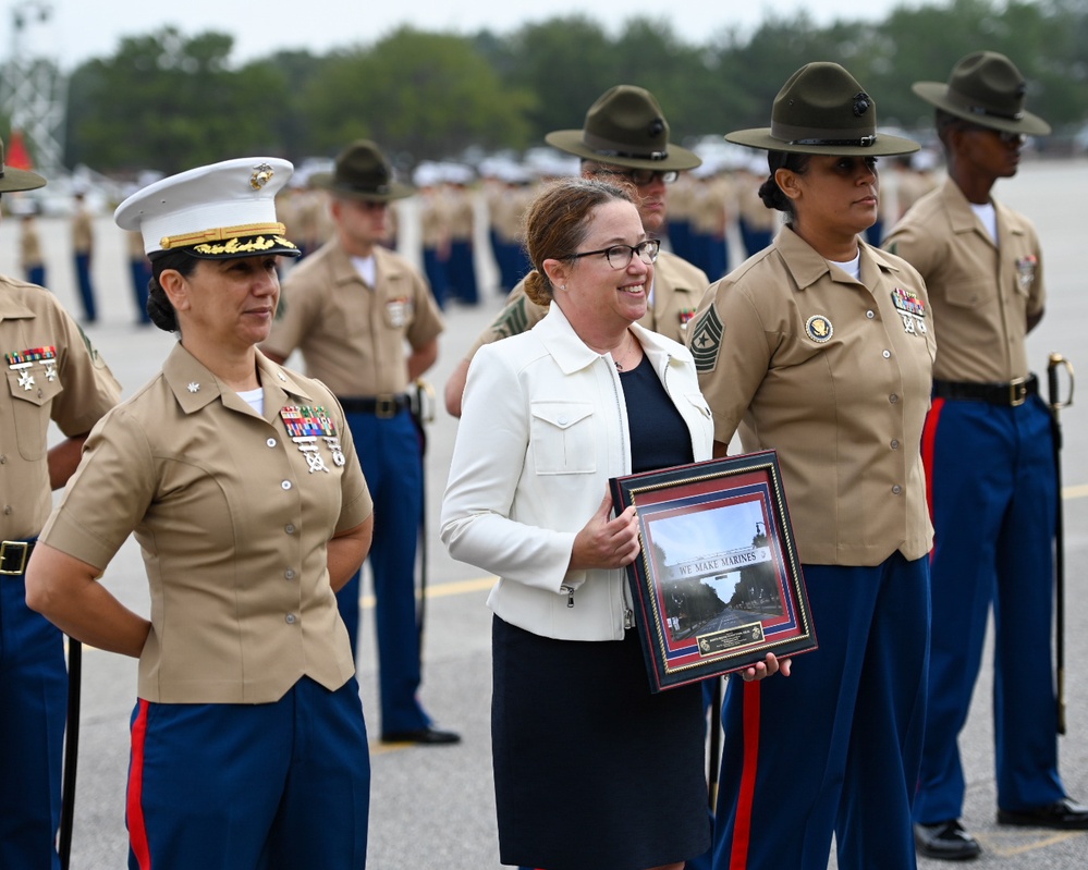 USNCC President Visits Parris Island as Parade Reviewing Official