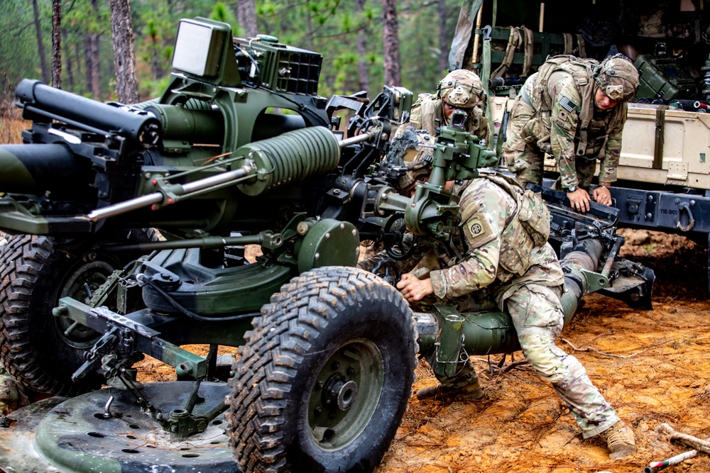 Paratroopers Prepare for Fire Mission during JRTC