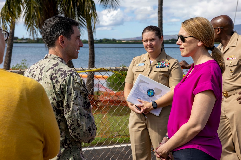 Assistant Secretary of the Navy for Energy, Installations and Environmental Tours Critical Infrastructure Points at Joint Base Pearl Harbor-Hickam