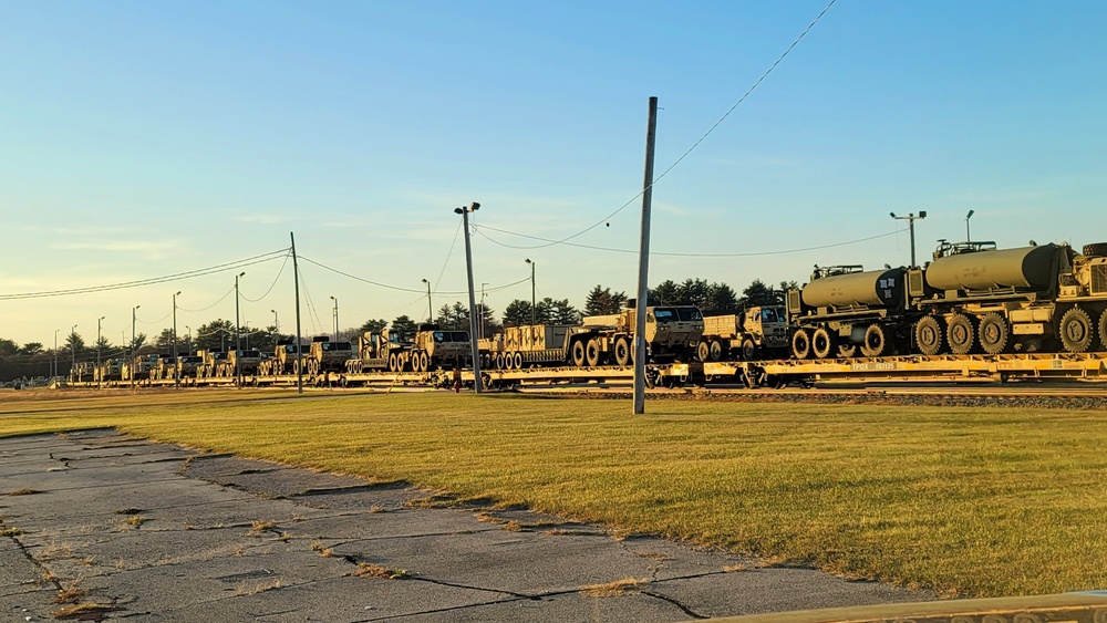 411th Engineer Company equipment deployment by rail movements at Fort McCoy