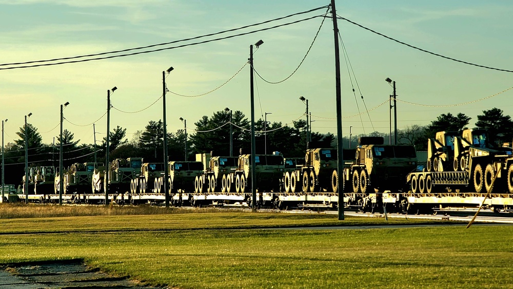 411th Engineer Company equipment deployment by rail movements at Fort McCoy