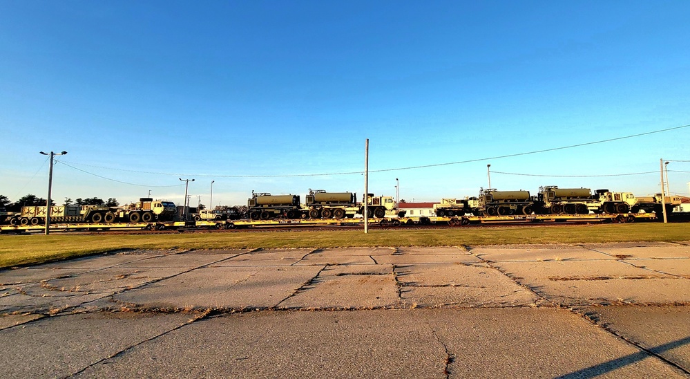 411th Engineer Company equipment deployment by rail movements at Fort McCoy