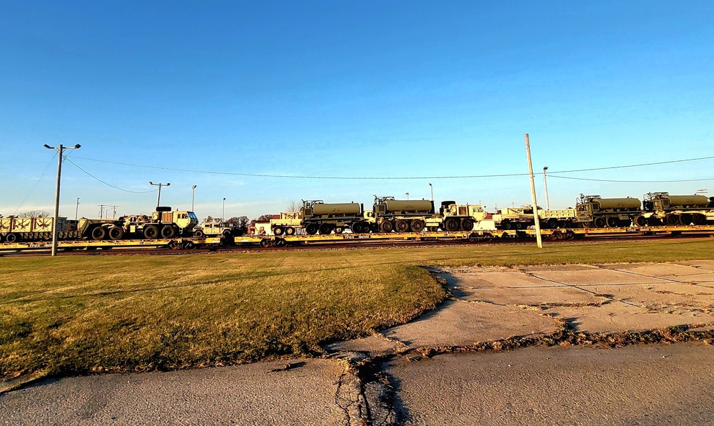 411th Engineer Company equipment deployment by rail movements at Fort McCoy