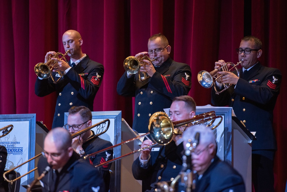 The U.S. Navy Commodores perform at Huston–Tillotson University.