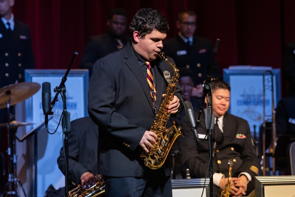 The U.S. Navy Commodores perform at Huston–Tillotson University.