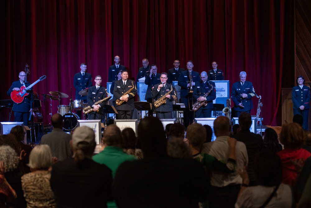 The U.S. Navy Commodores perform at Huston–Tillotson University.