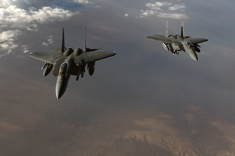 F-15s, KC-10 support Operation Inherent Resolve in Southwest Asia