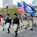 Officers and crew of USS Constitution march in the Boston Veterans Day &quot;Salute to Service&quot; Parade