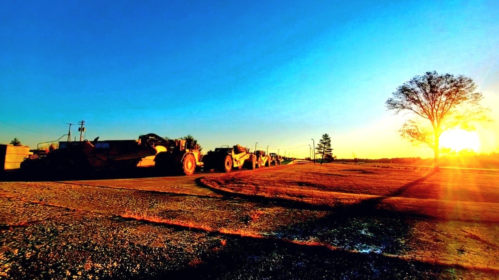 411th Engineer Company equipment deployment by rail movements at Fort McCoy