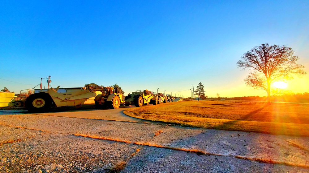 411th Engineer Company equipment deployment by rail movements at Fort McCoy