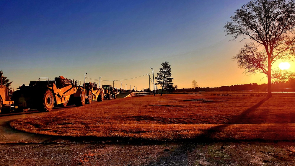 411th Engineer Company equipment deployment by rail movements at Fort McCoy