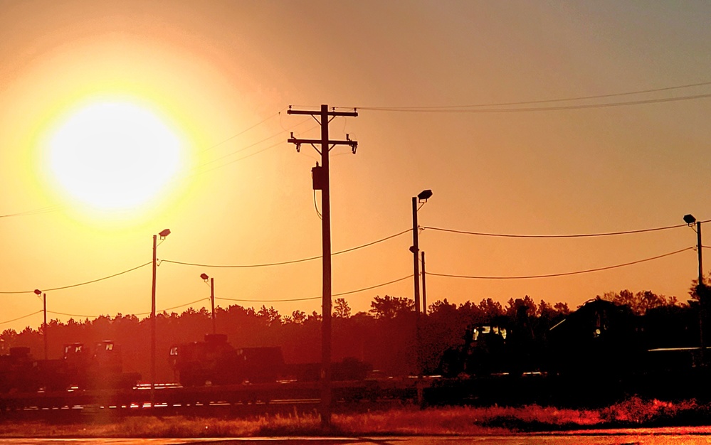 411th Engineer Company equipment deployment by rail movements at Fort McCoy