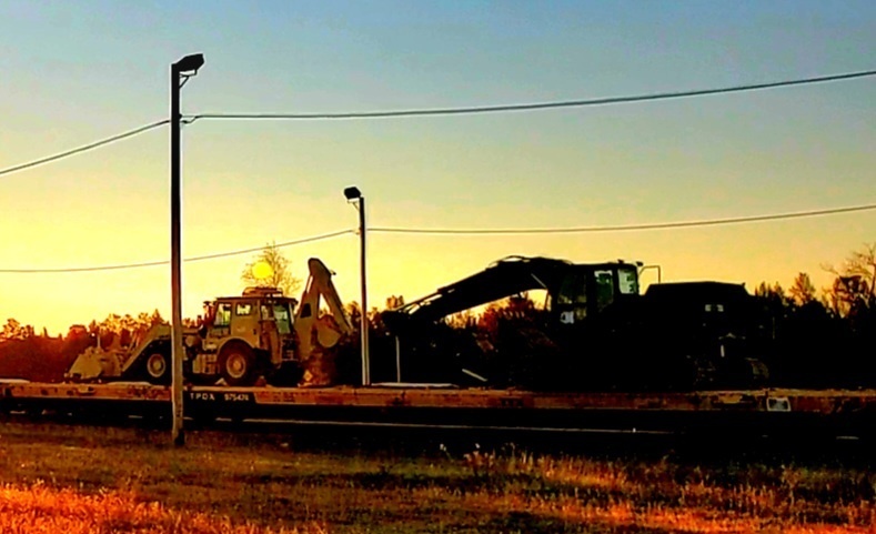 411th Engineer Company equipment deployment by rail movements at Fort McCoy