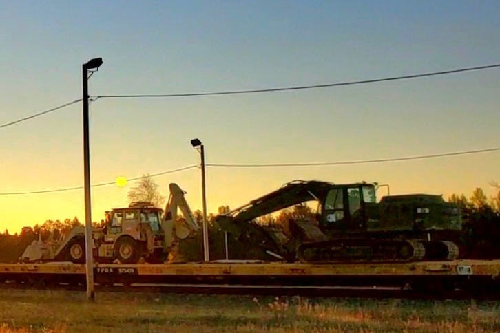 411th Engineer Company equipment deployment by rail movements at Fort McCoy