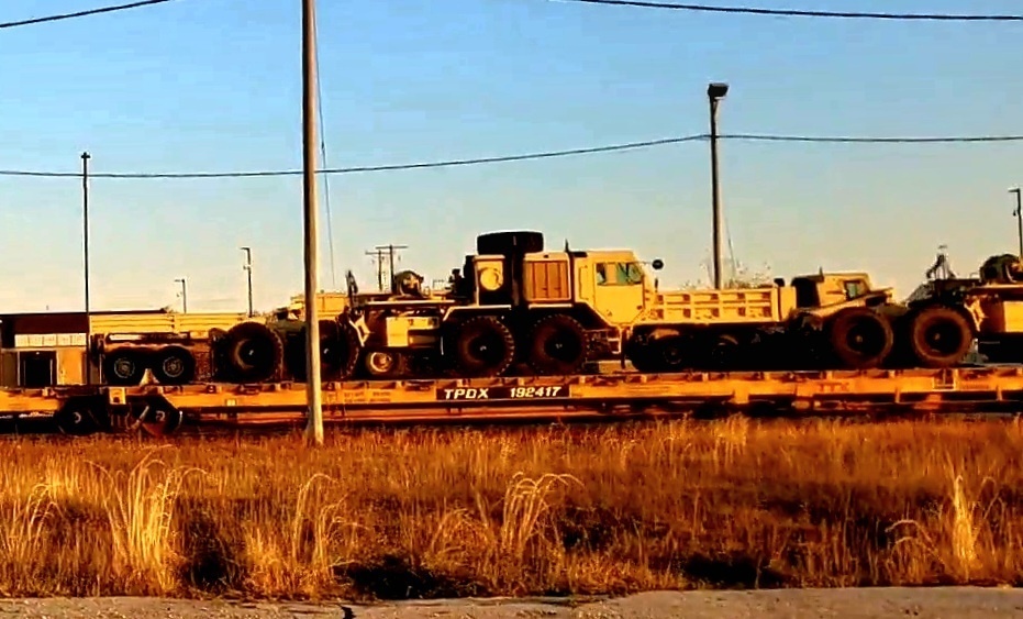 411th Engineer Company equipment deployment by rail movements at Fort McCoy