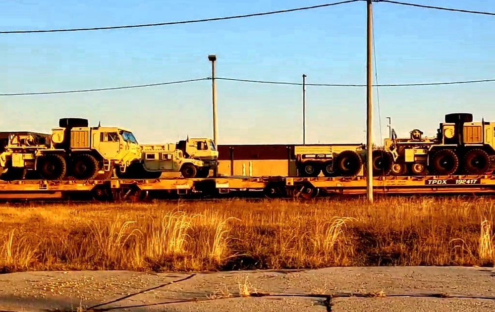 411th Engineer Company equipment deployment by rail movements at Fort McCoy