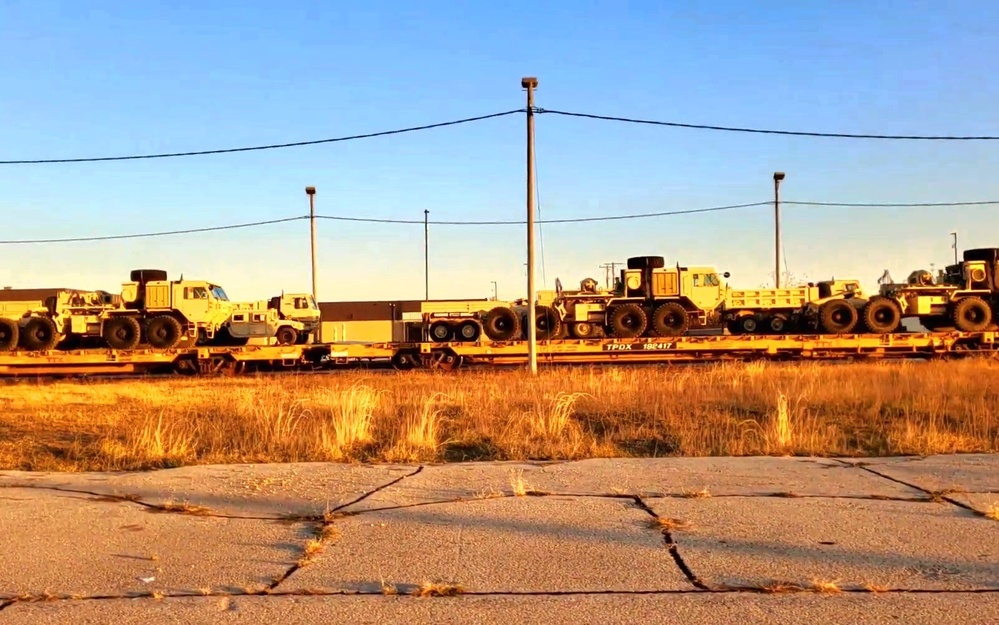 411th Engineer Company equipment deployment by rail movements at Fort McCoy