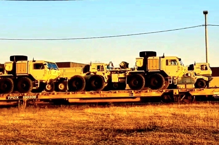 411th Engineer Company equipment deployment by rail movements at Fort McCoy