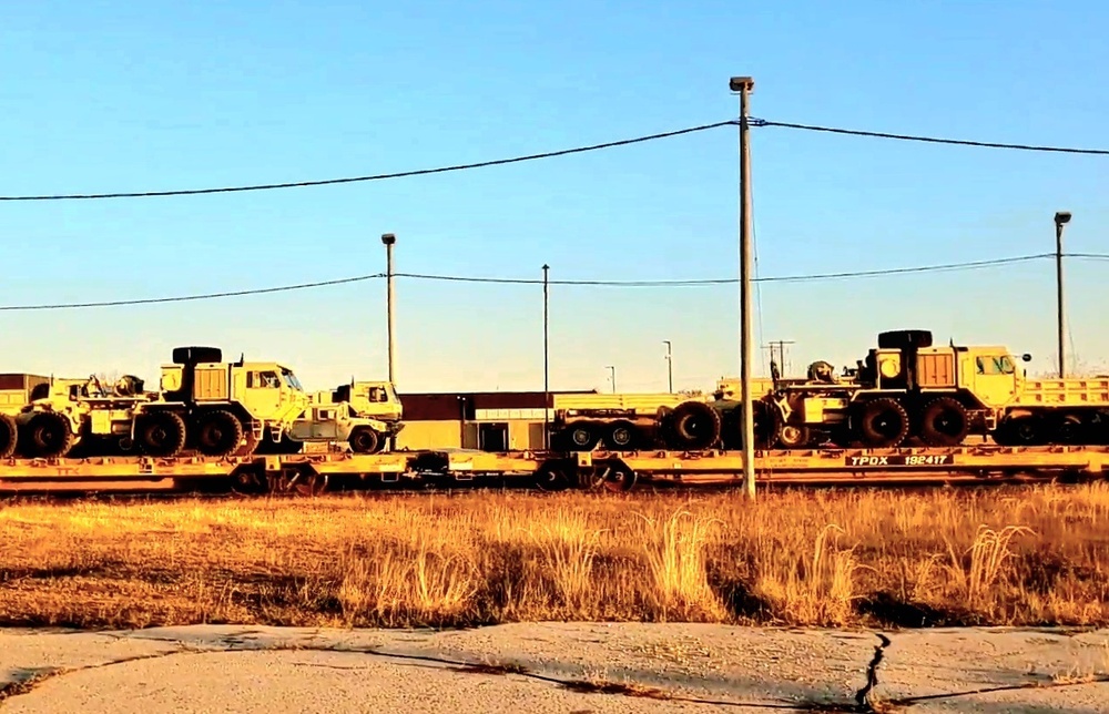 411th Engineer Company equipment deployment by rail movements at Fort McCoy