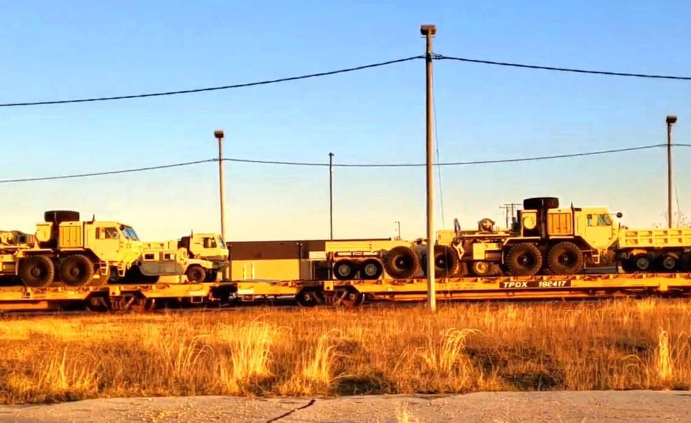 411th Engineer Company equipment deployment by rail movements at Fort McCoy