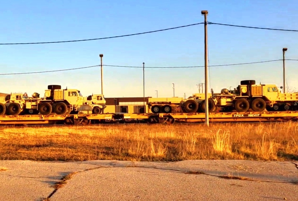 411th Engineer Company equipment deployment by rail movements at Fort McCoy