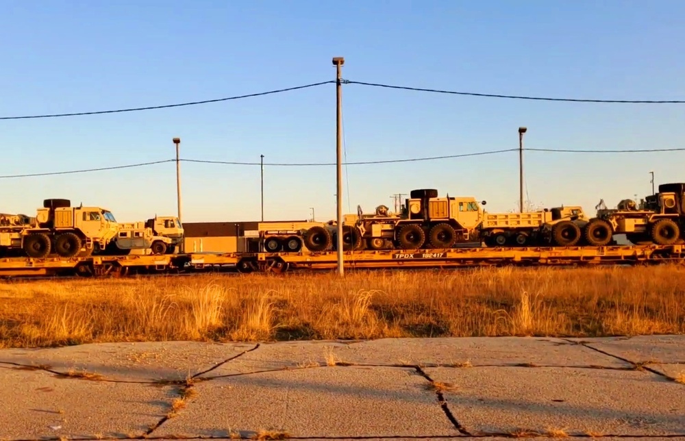 411th Engineer Company equipment deployment by rail movements at Fort McCoy