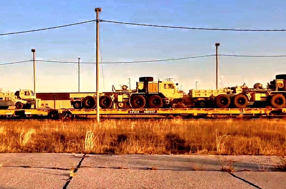 411th Engineer Company equipment deployment by rail movements at Fort McCoy