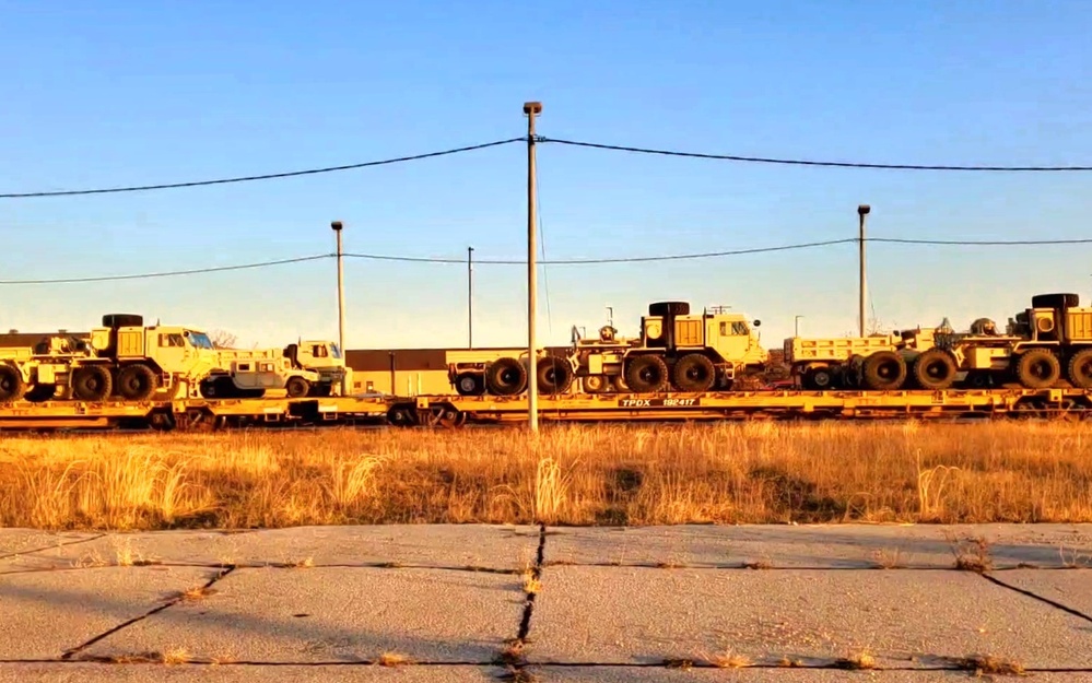 411th Engineer Company equipment deployment by rail movements at Fort McCoy