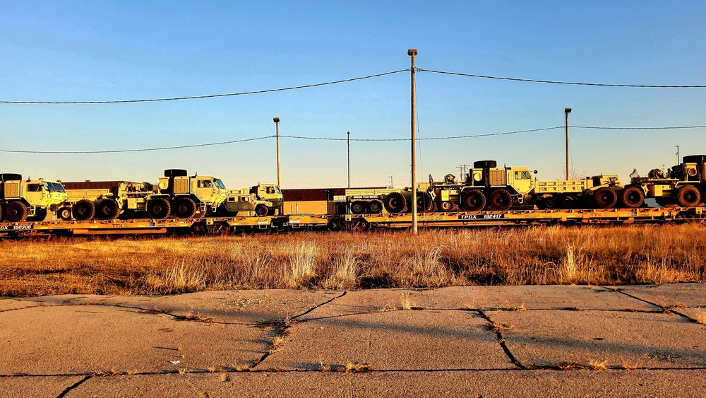 411th Engineer Company equipment deployment by rail movements at Fort McCoy