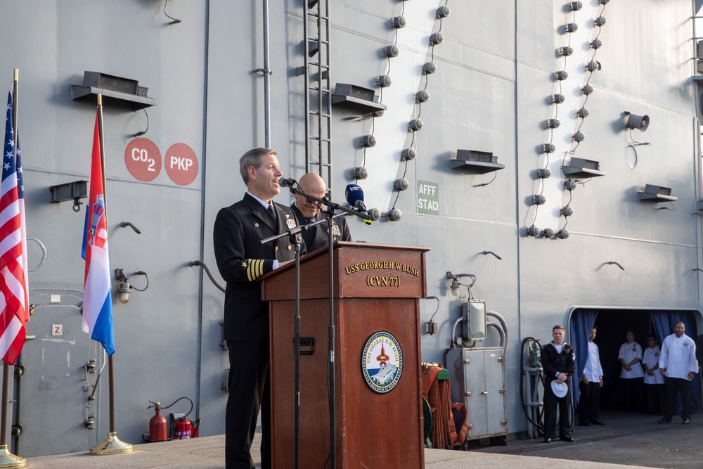 USS George H.W. Bush (CVN 77) Arrives in Split, Croatia.