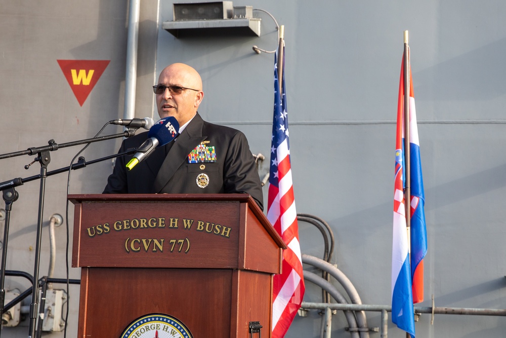 USS George H.W. Bush (CVN 77) Arrives in Split, Croatia.