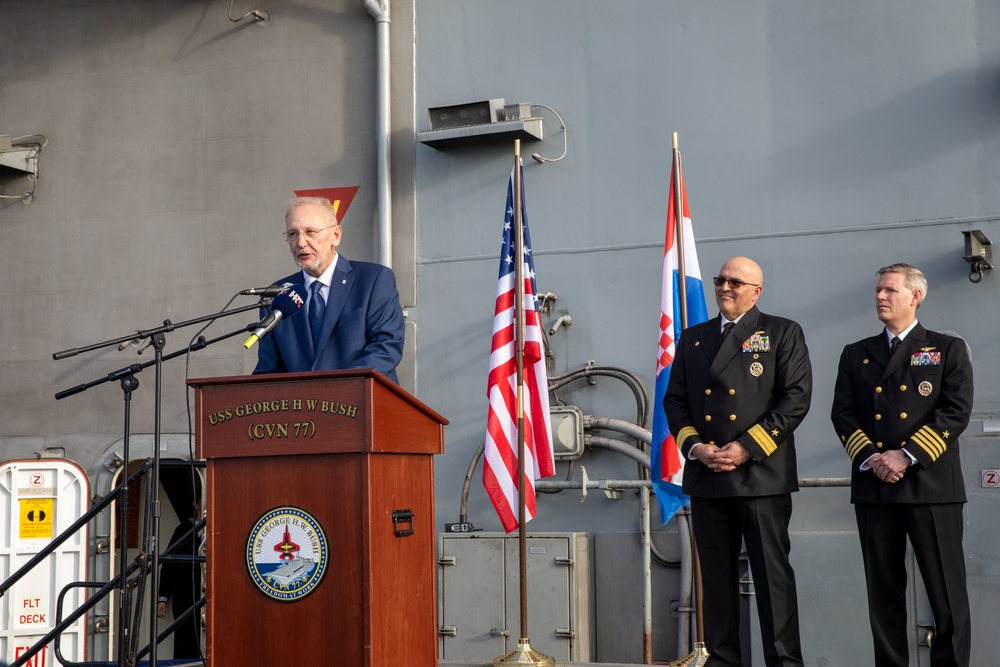 USS George H.W. Bush (CVN 77) Arrives in Split, Croatia.