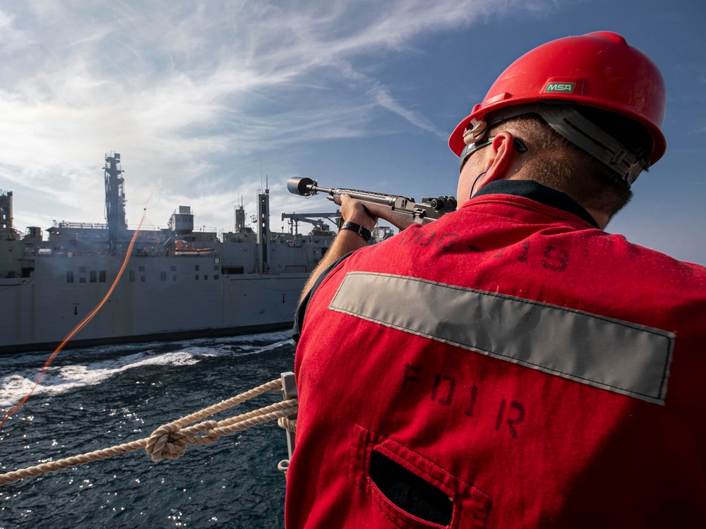 USS Delbert D. Black Conducts RAS with USNS Alan Shepard